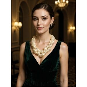 Elegant Faux Pearl Necklace